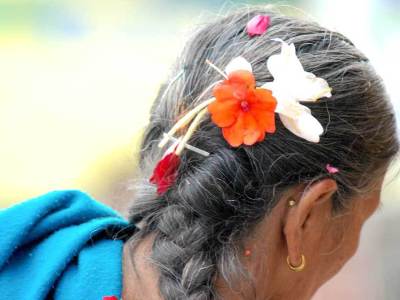 Lady  with Flowers in Hair-Kathmandu