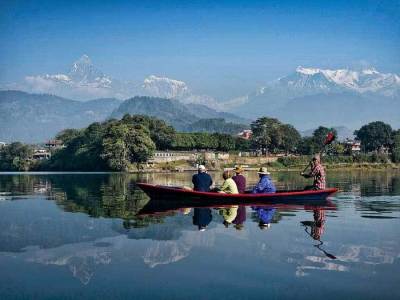 Pokhara Lake, Himalayas